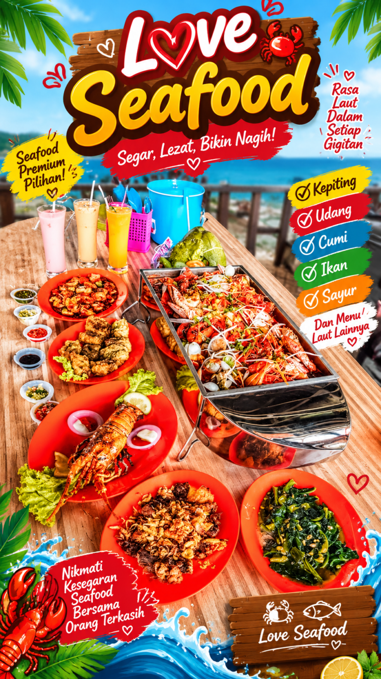 Kelezatan Seafood Segar Penuh Cinta
